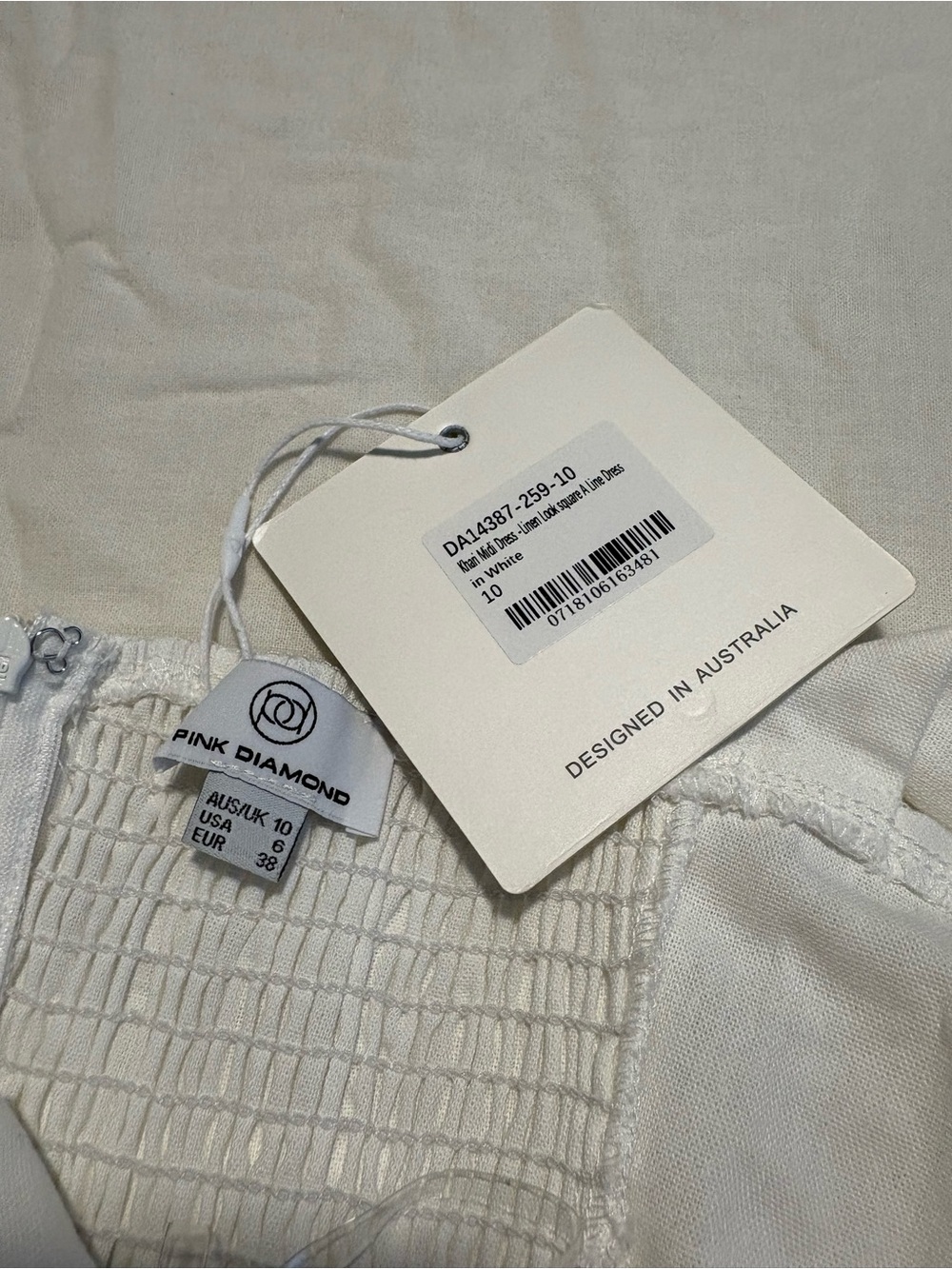 Showpo Khari White Midi Dress - Sleeveless Square Neck - Picture 3 of 3